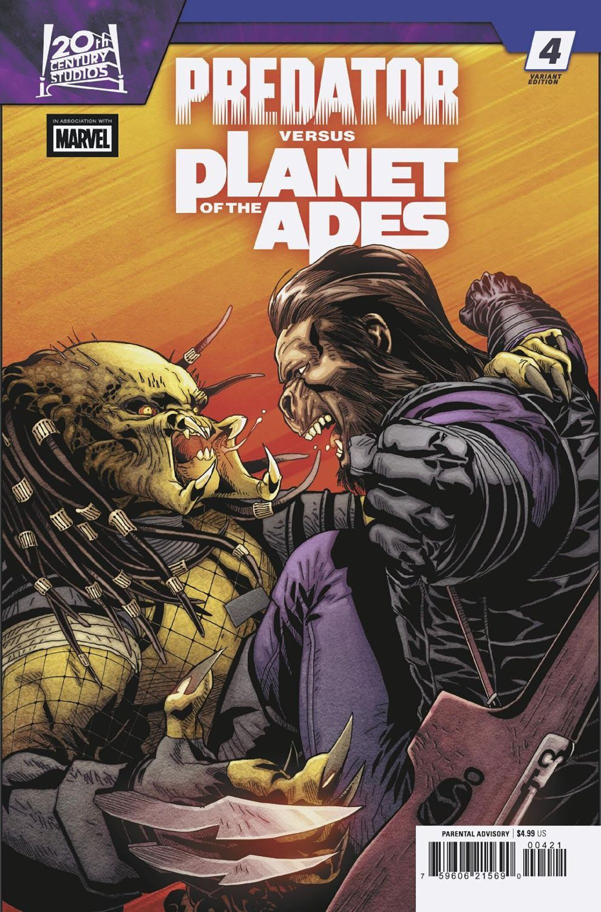 Predator Vs. The Planet Of The Apes #4 (Of 5)(Cover B Salvador Larroca)