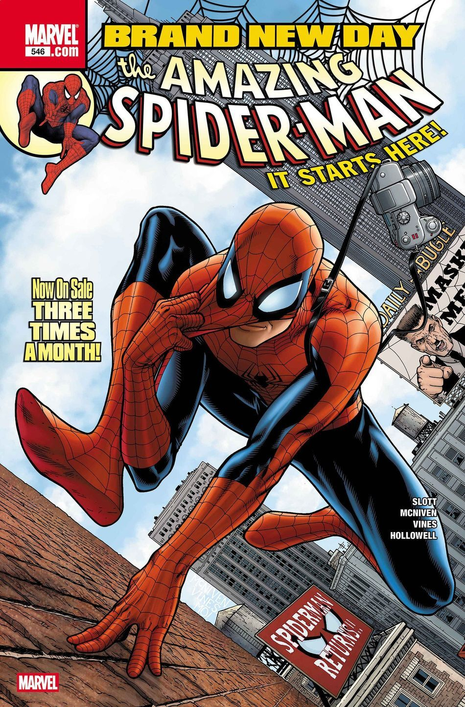 Amazing Spider-Man #546 Facsimile Edition (Cover B Steve McNiven Foil Variant) (find on eBay)