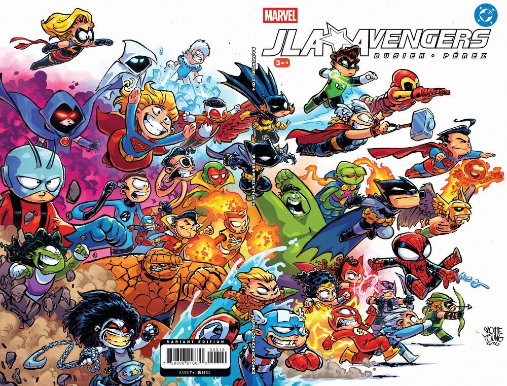 JLA/Avengers #3 (Of 4) Facsimile Edition (Cover E Skottie Young Wraparound Variant)
