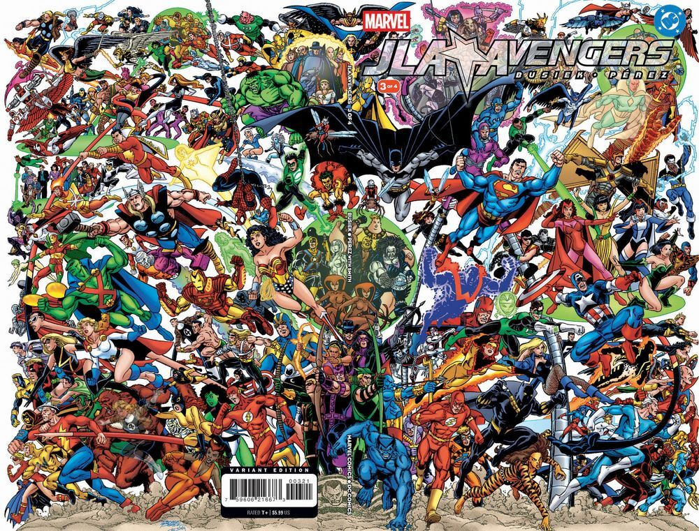 JLA/Avengers #3 (Of 4) Facsimile Edition (Cover B George Perez Foil Wraparound Variant)