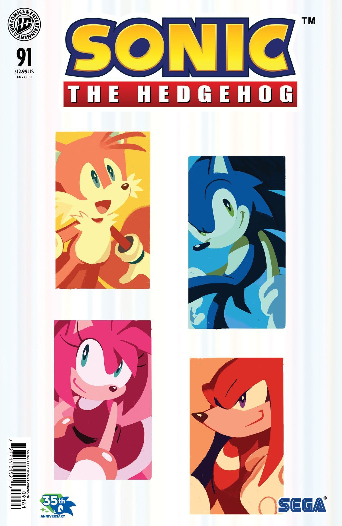 Sonic The Hedgehog #91 (Cover F Nathalie Fourdraine Foil Variant)