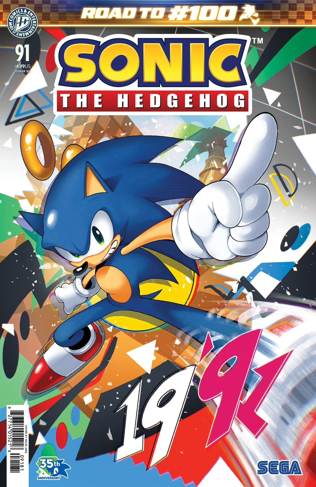 Sonic The Hedgehog #91 (Cover H Miles Arq)