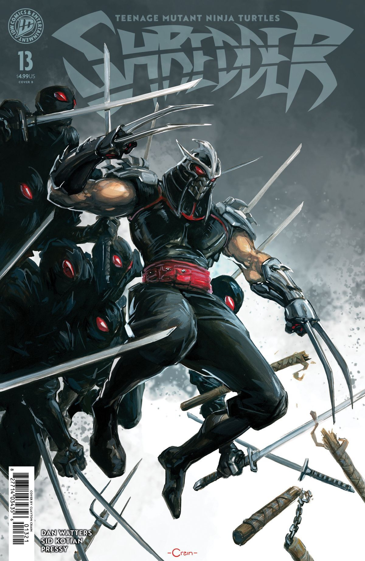 Teenage Mutant Ninja Turtles Shredder #13 (Cover B Clayton Crain)