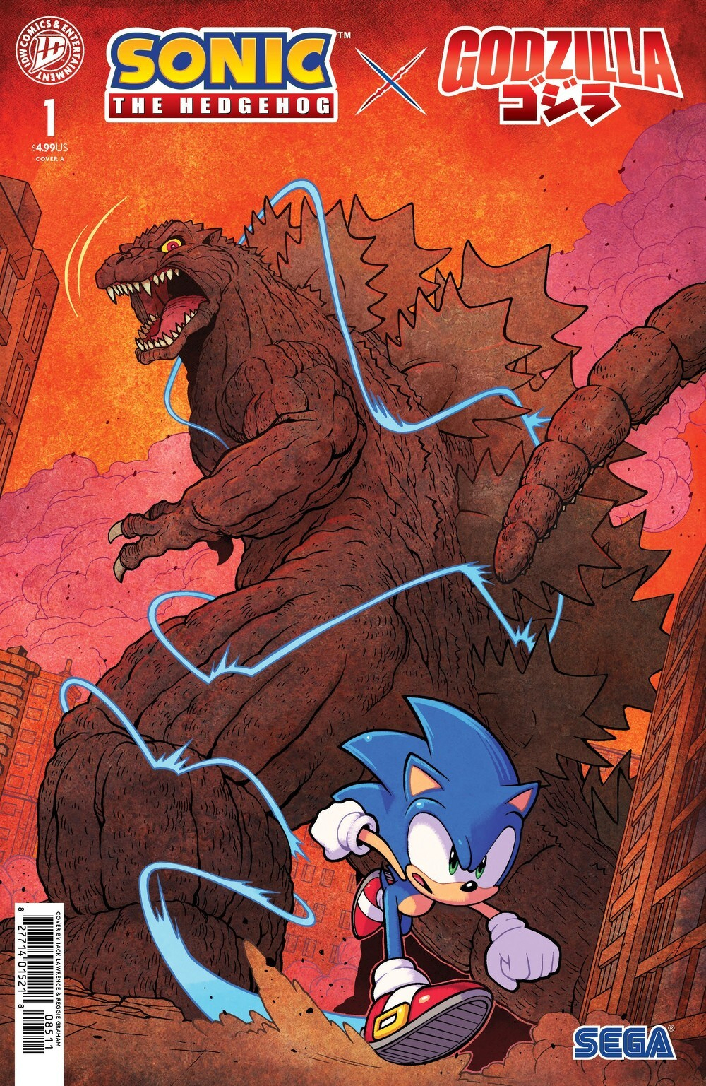 Sonic The Hedgehog x Godzilla #1 (Cover A Jack Lawrence)