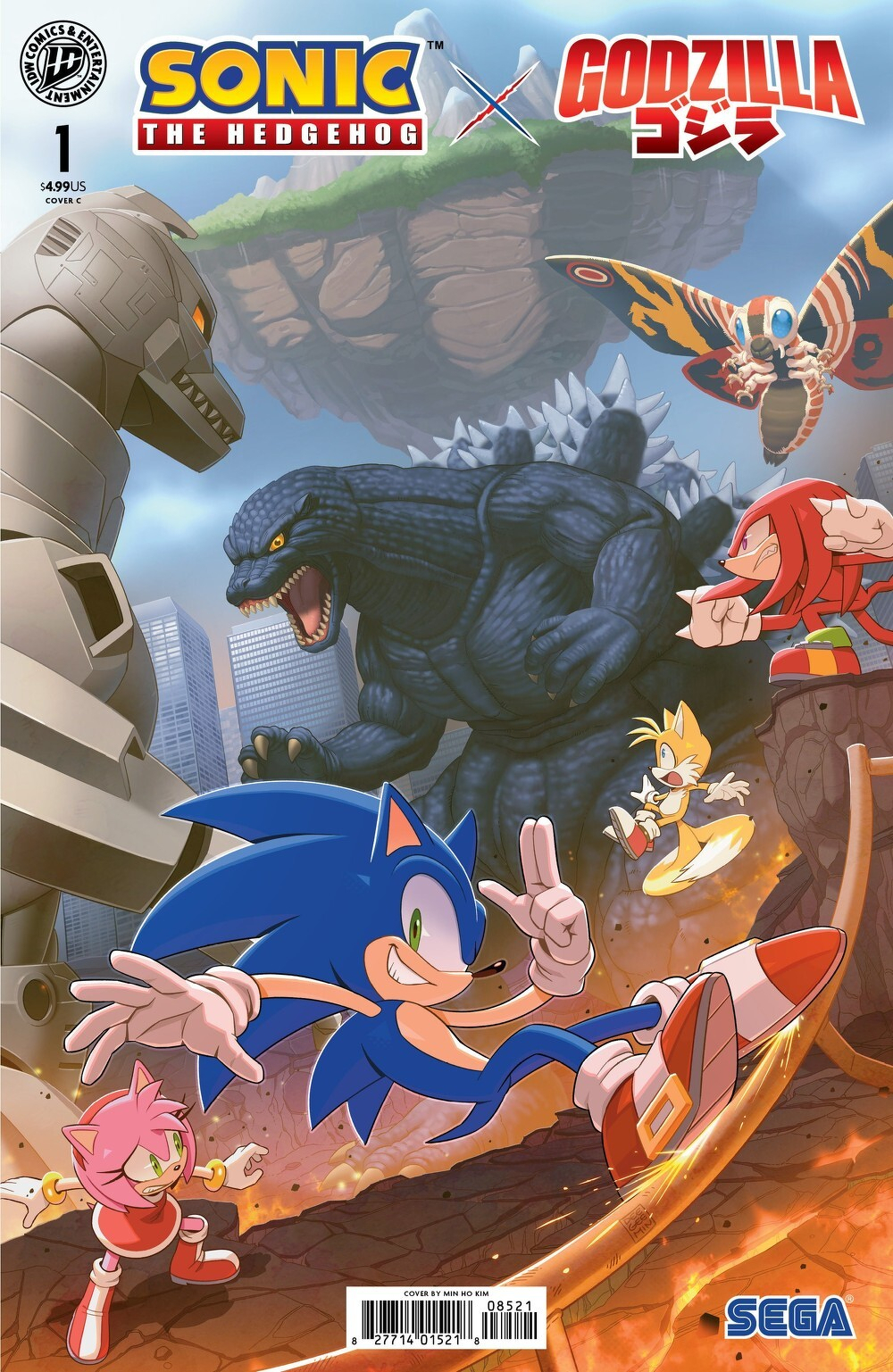 Sonic The Hedgehog x Godzilla #1 (Cover C Min Ho Kim)