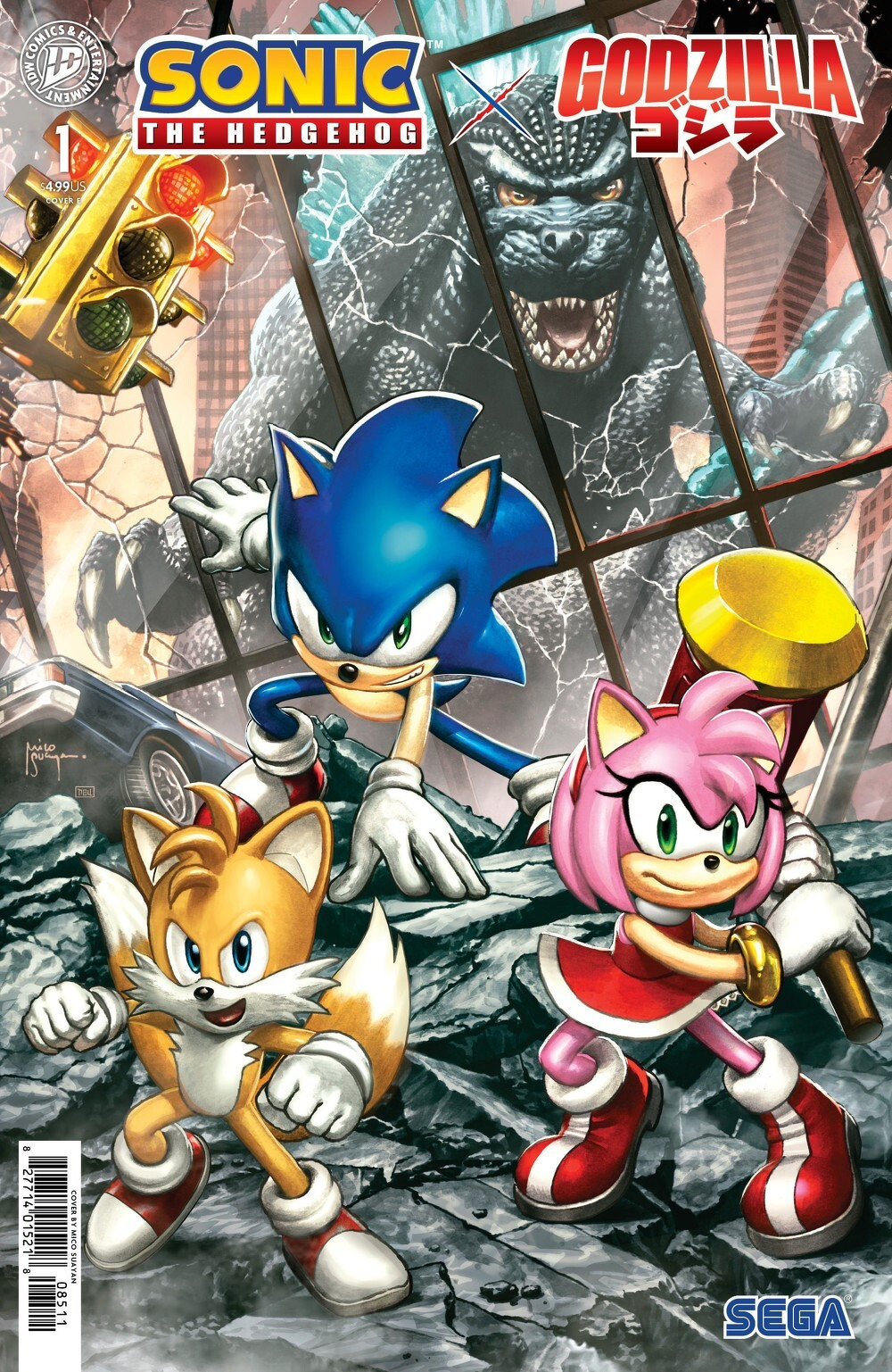 Sonic The Hedgehog x Godzilla #1 (Cover E Mico Suayan)