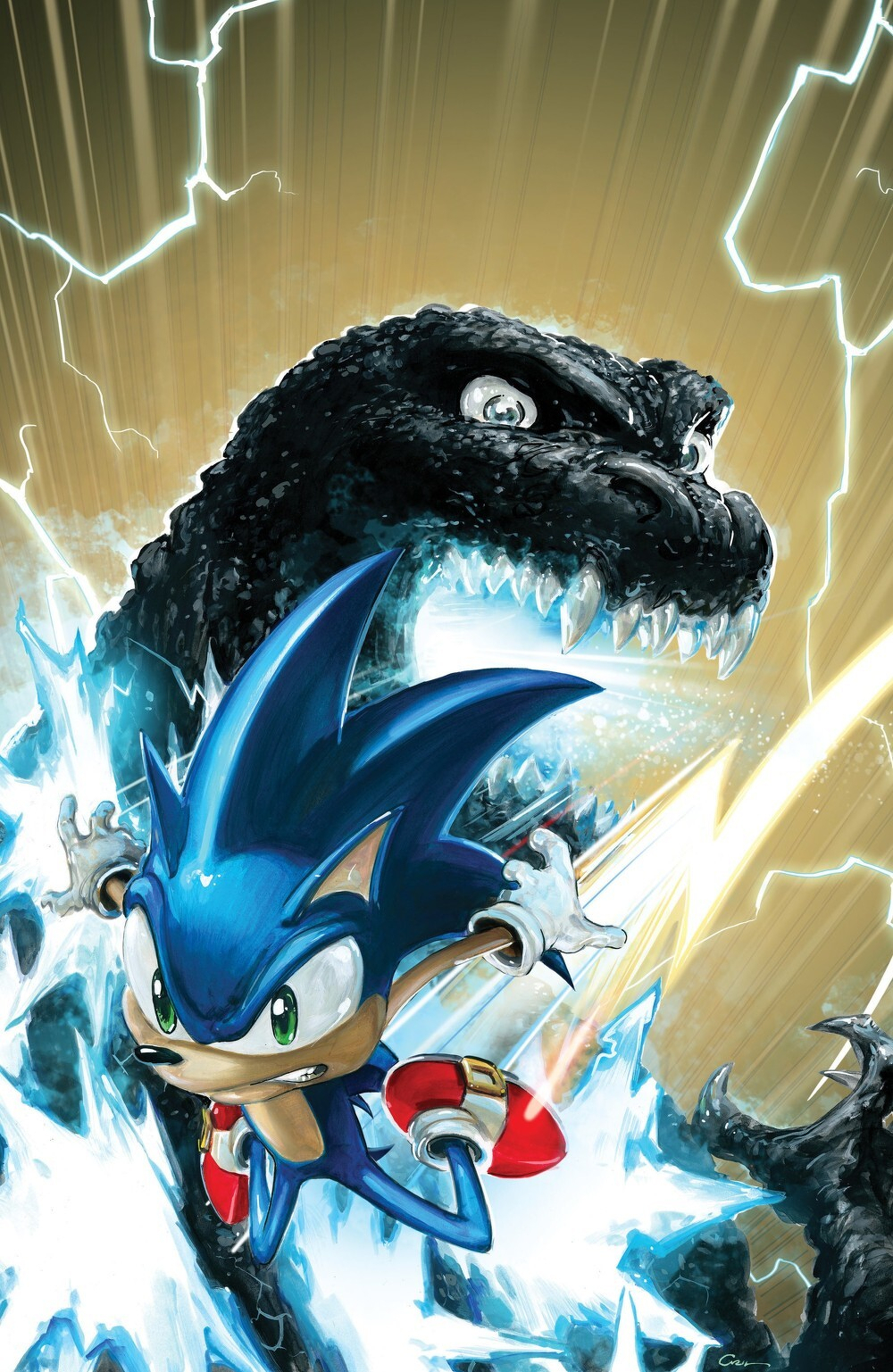 Sonic The Hedgehog x Godzilla #1 (Cover I Clayton Crain Full Art)