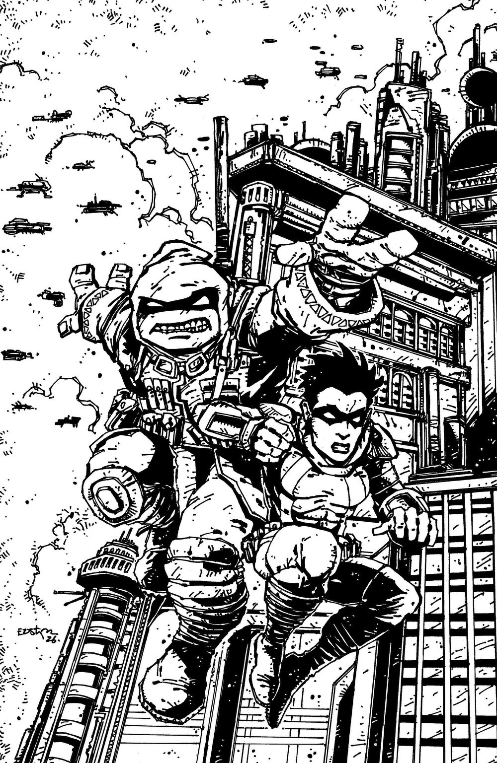 Teenage Mutant Ninja Turtles The Last Ronin Training Day #1 (One Shot)(Cover F Kevin Eastman Black & White Full Art Variant)