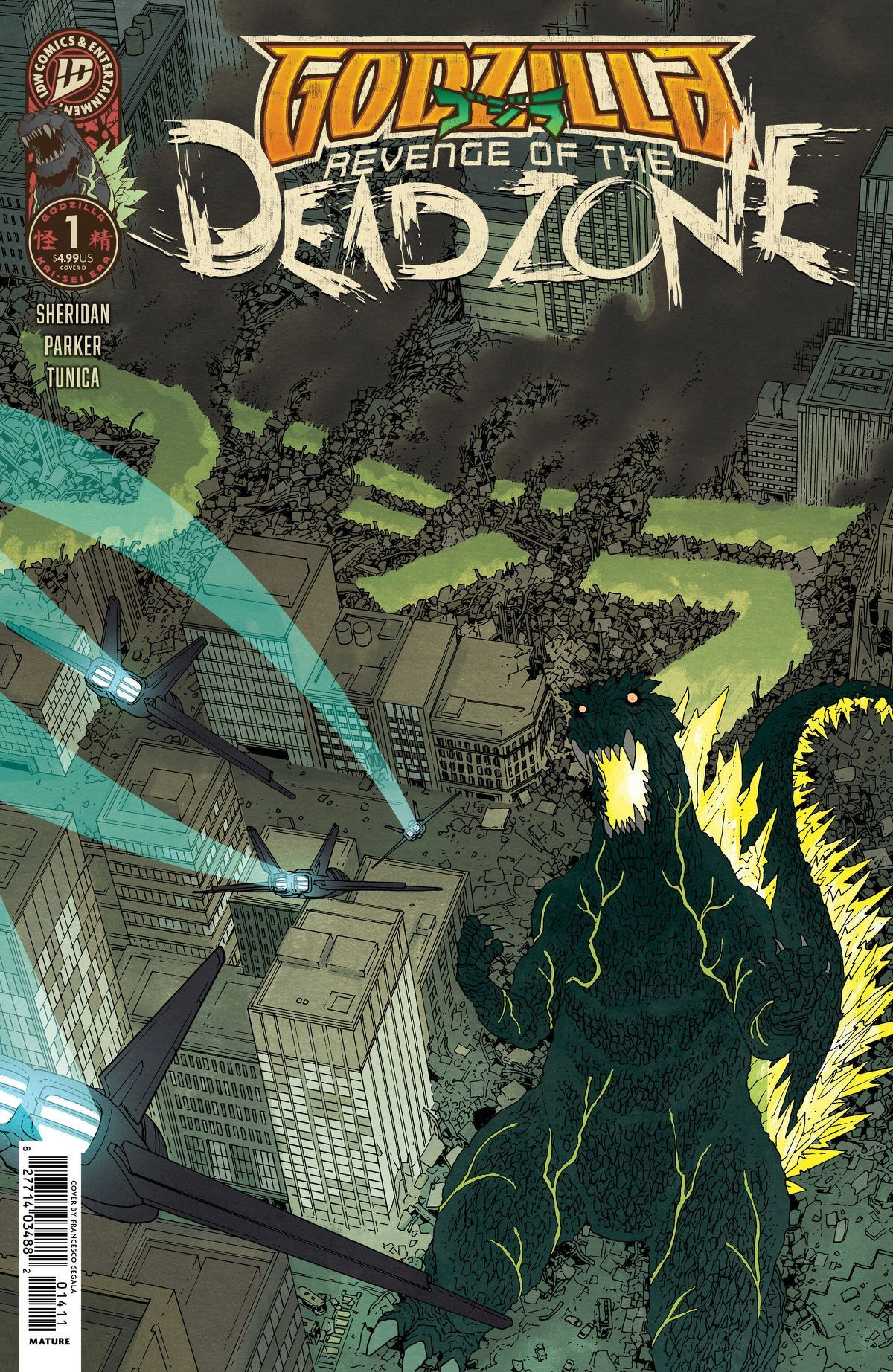 Godzilla Revenge Of The Deadzone #1 (Of 5)(Kai-Sei Era)(Cover D Martín Morazzo IDW Goes Dark Variant)