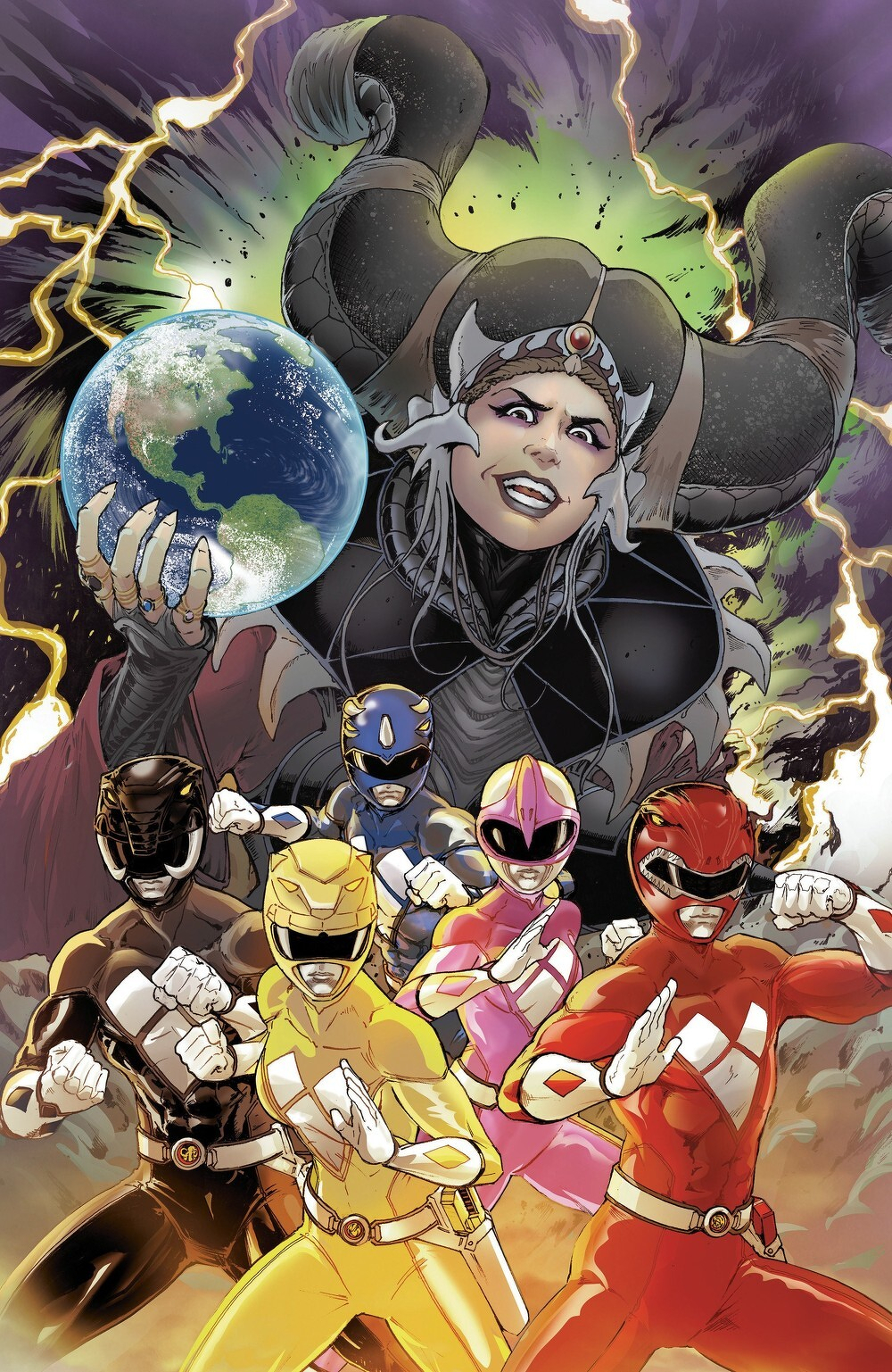 Mighty Morphin Power Rangers (2026) #2 (Cover F Andrew Lee Griffith Full Art Foil Variant)