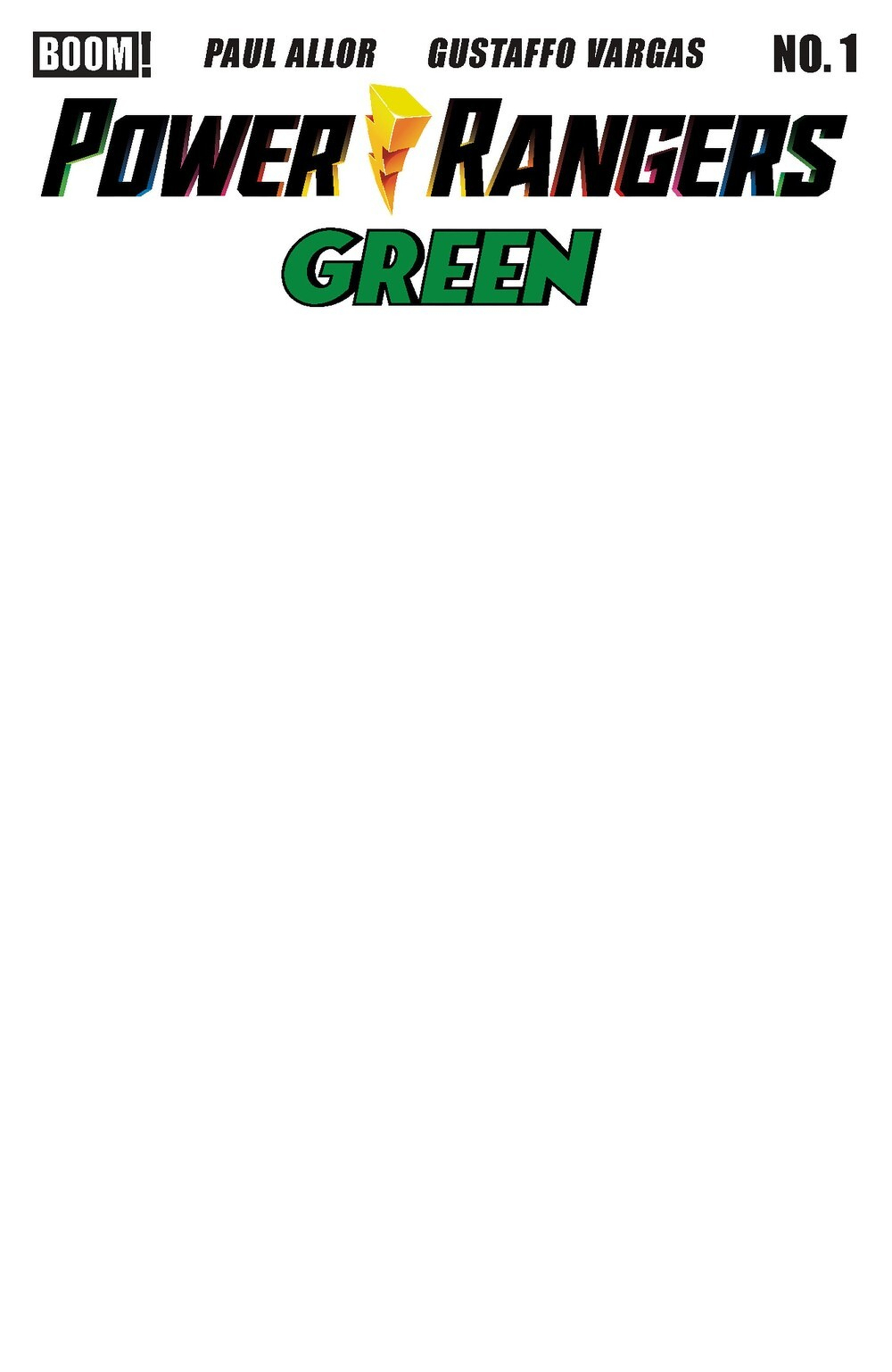 Power Rangers Green #1 (Cover D Blank Sketch Variant)