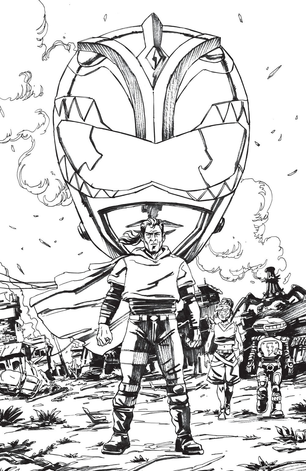 Power Rangers Green #1 (Cover N Gustaffo Vargas Full Art Variant)