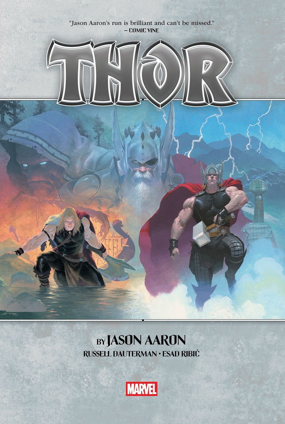 Thor By Jason Aaron Omnibus Volume 1 HC (Cover A Esad Ribic Book Market Variant)(New Printing)