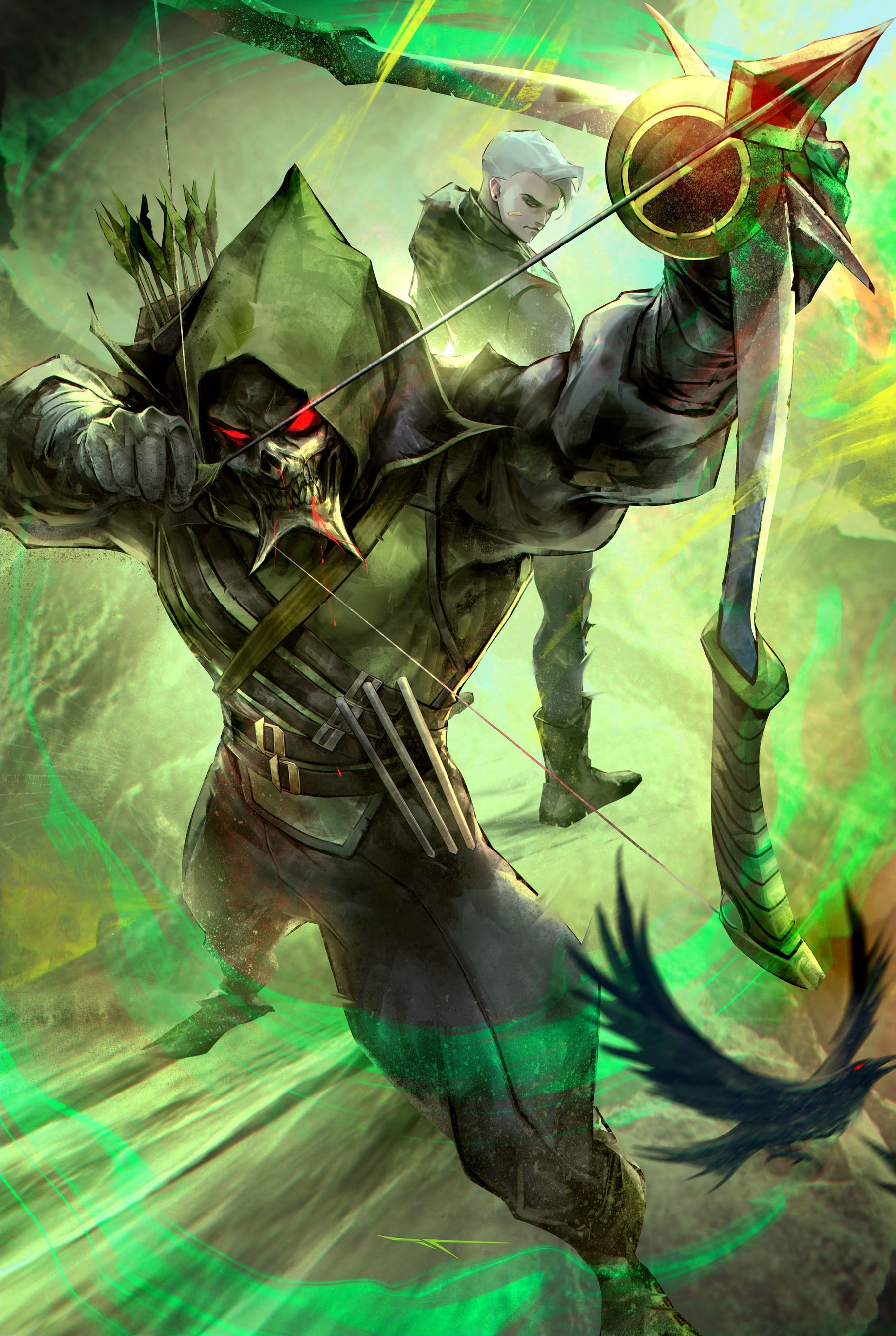 Absolute Green Arrow #1 open-to-order variant covers by Ivan Tao (L) and Tula Lotay (foil) (R)