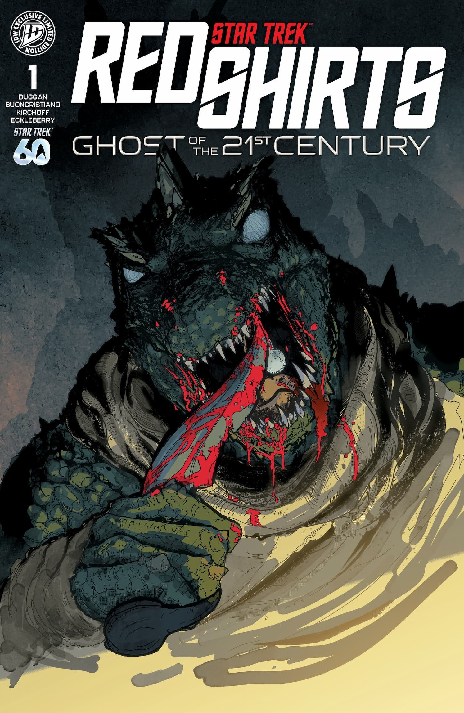 STAR TREK: RED SHIRTS - GHOST OF THE 21ST CENTURY #1 variant by Tristan Jones, Charlie Kirchoff