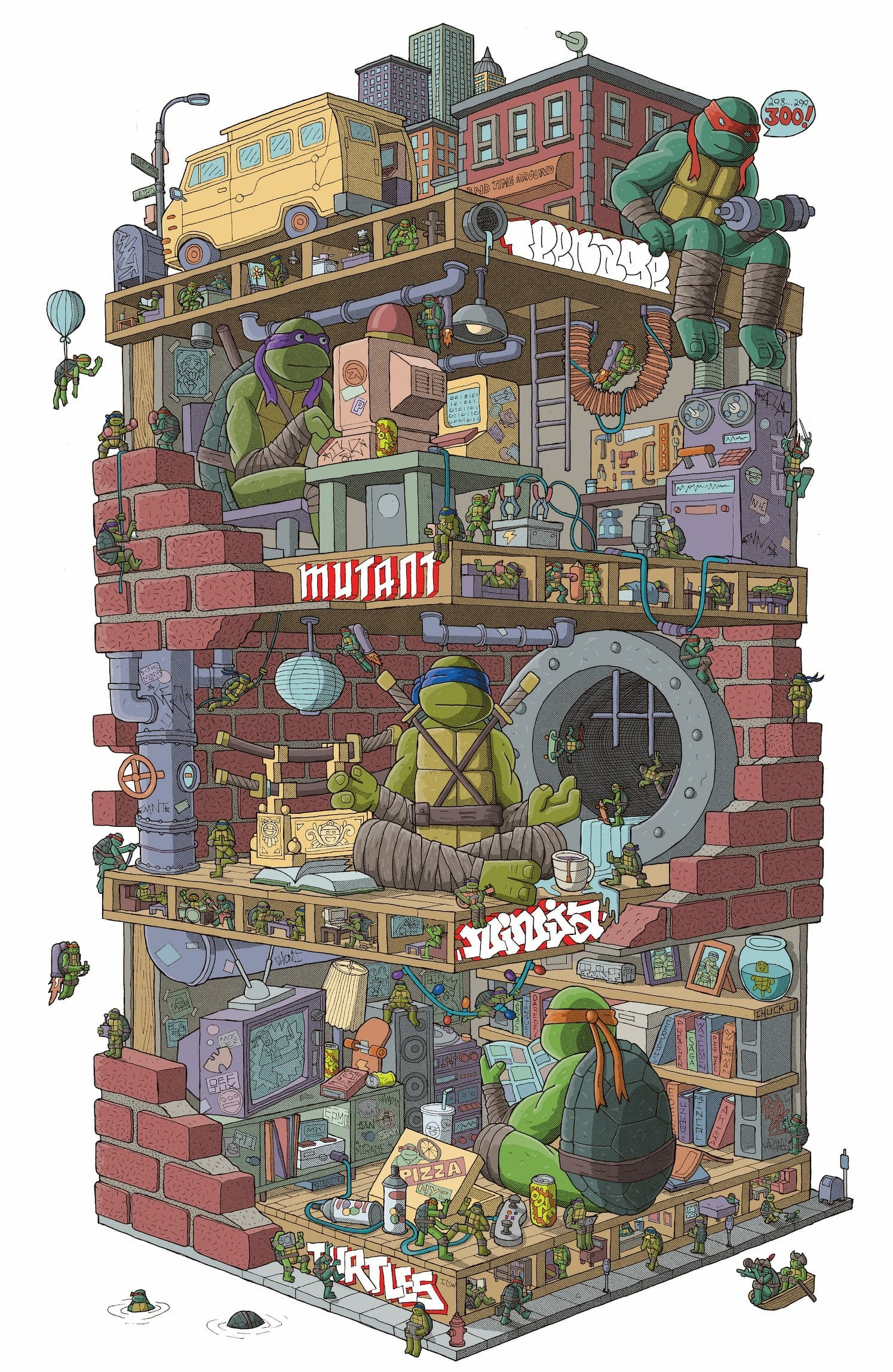 TMNT #300 variant by Chuck U