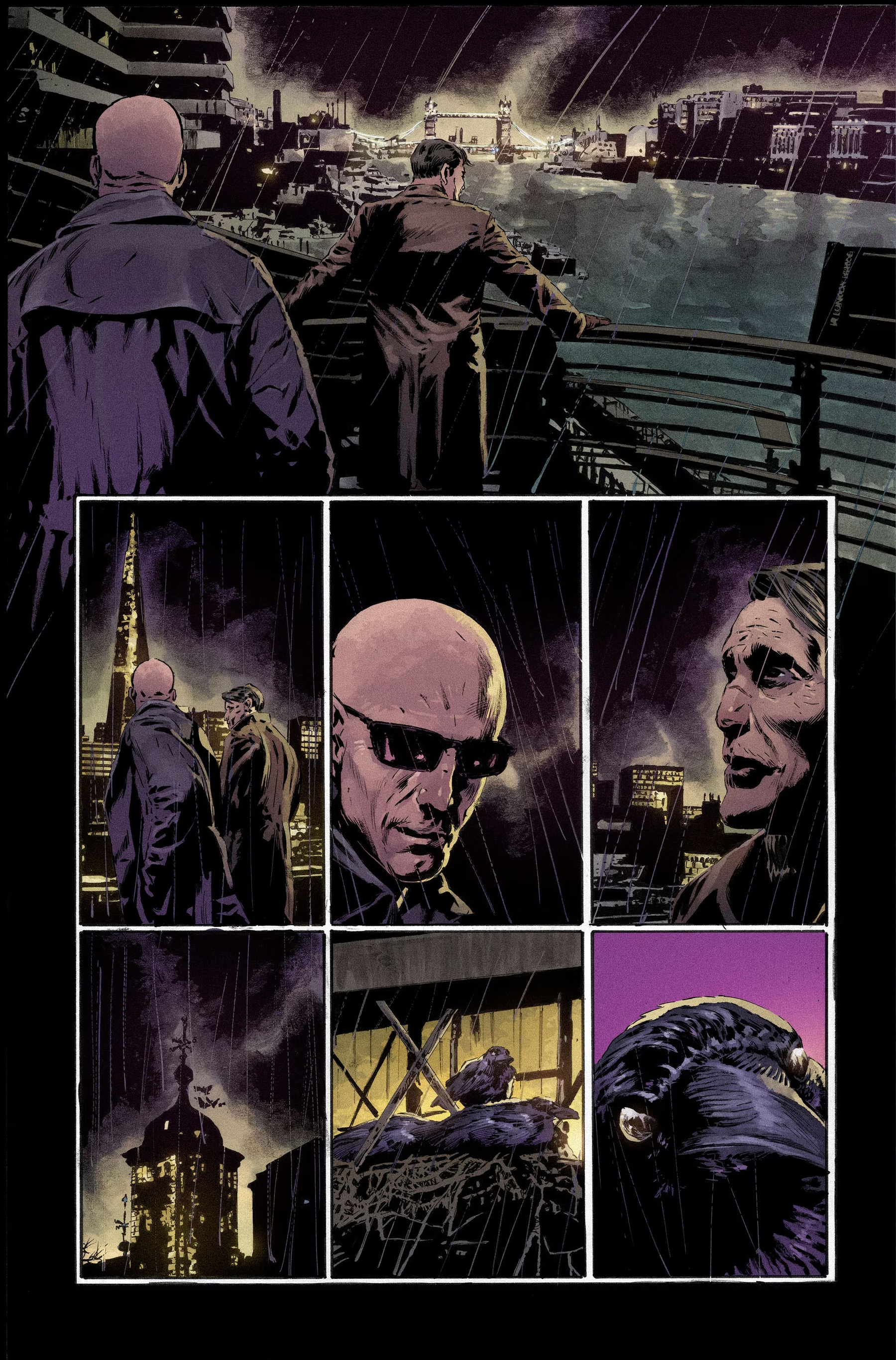 Black Tower: The Raven Conspiracy #1 interior art by Mike Perkins and Mike Spicer