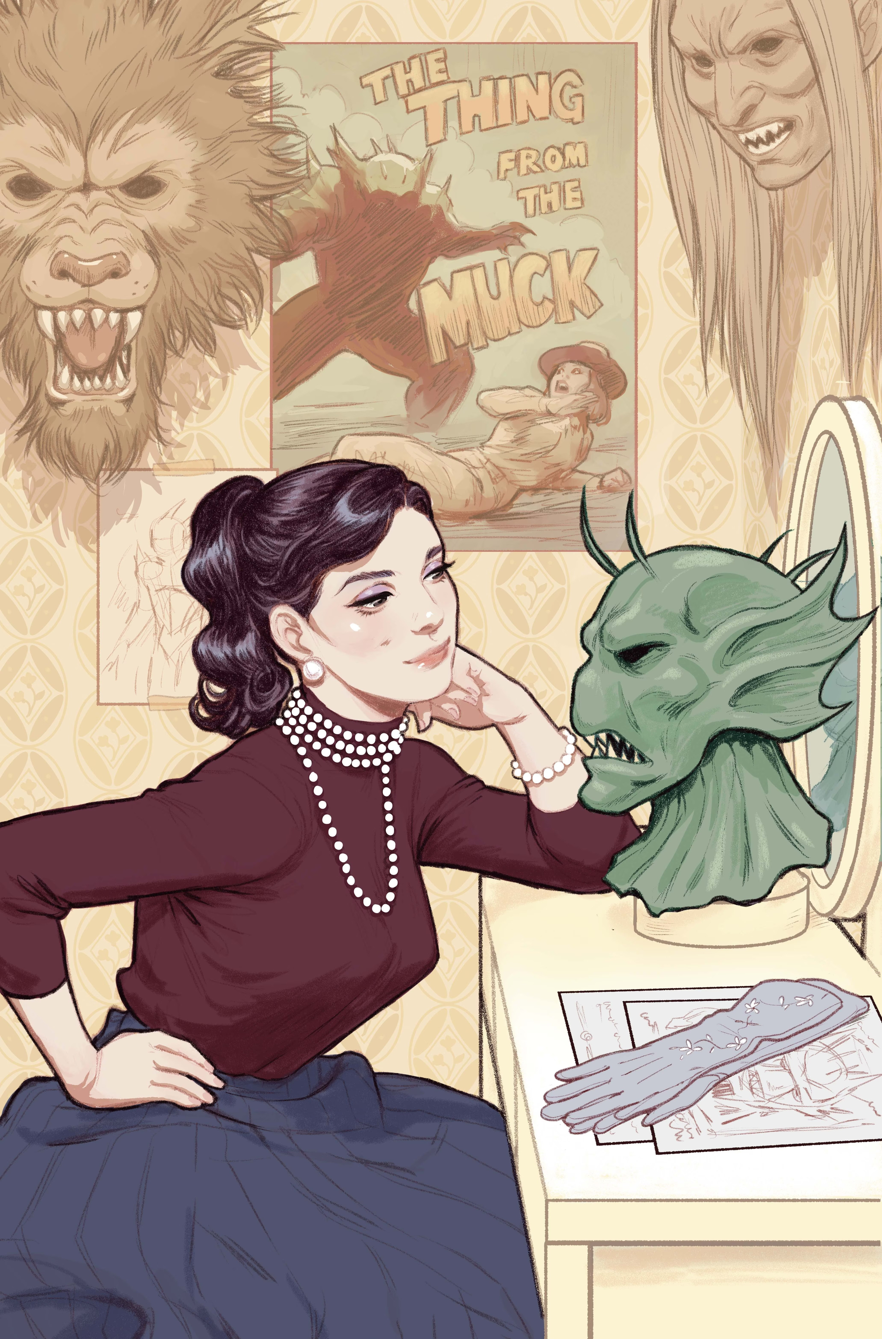 Hide Nor Hair #1 variant covers by Reiko Murakami, Jasmine Darnell, Niko Henrichon
