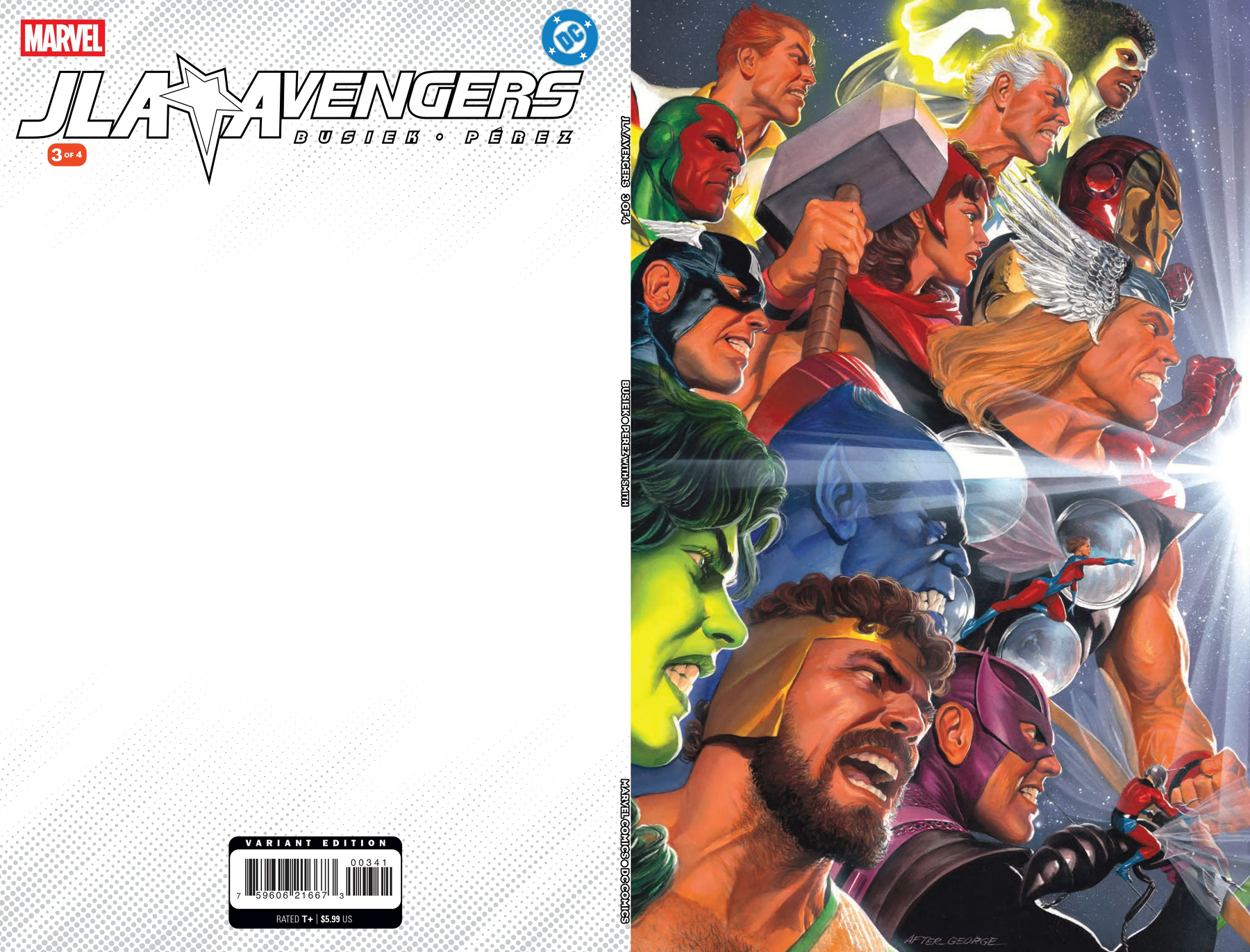 JLA/Avengers #3 connecting variant cover by Alex Ross
