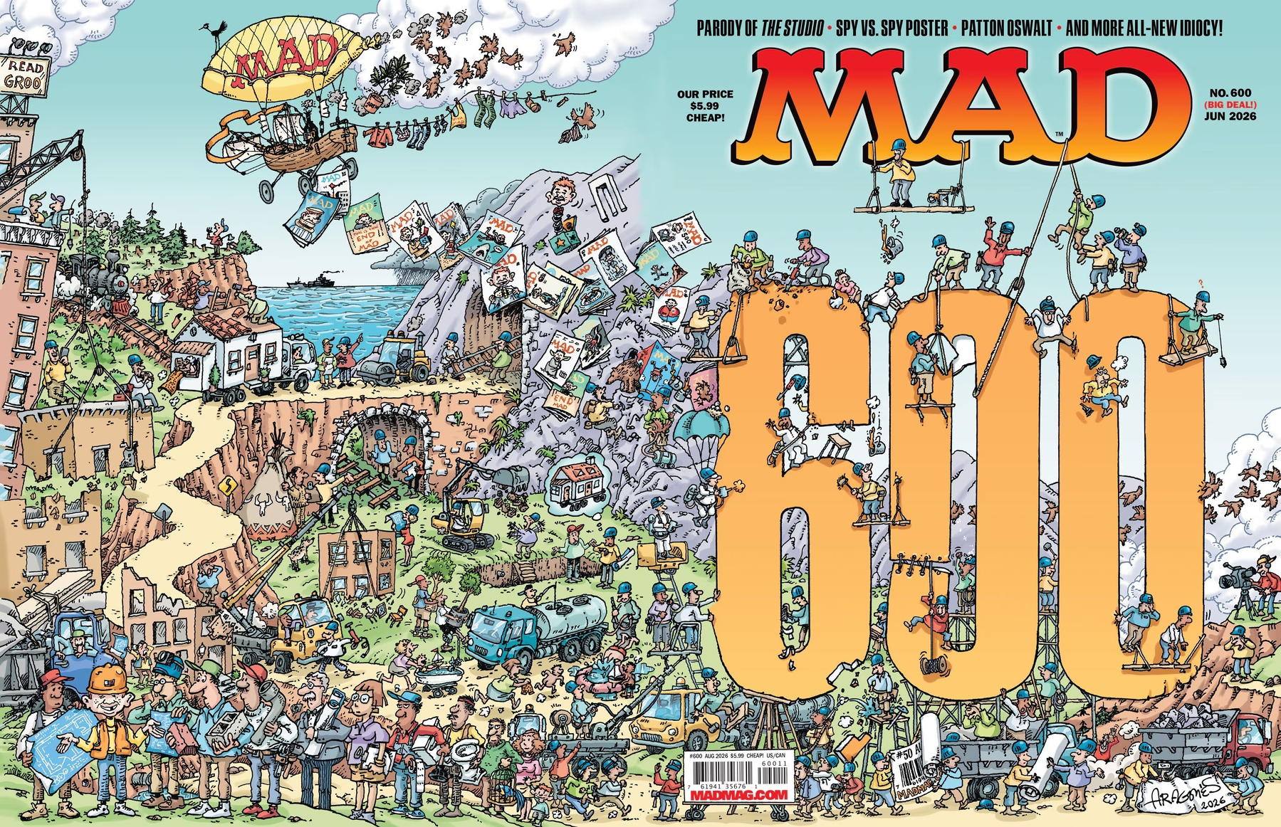 MAD Magazine #600 cover by Sergio Aragonés