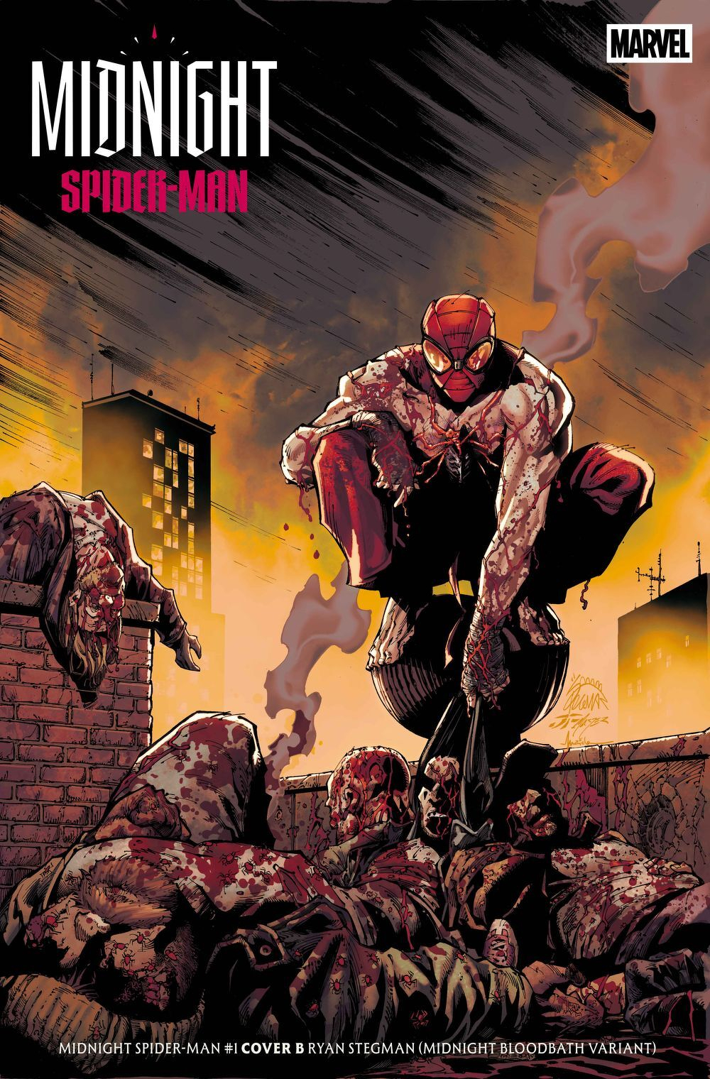 MIDNIGHT SPIDER-MAN COVER B BY RYAN STEGMAN