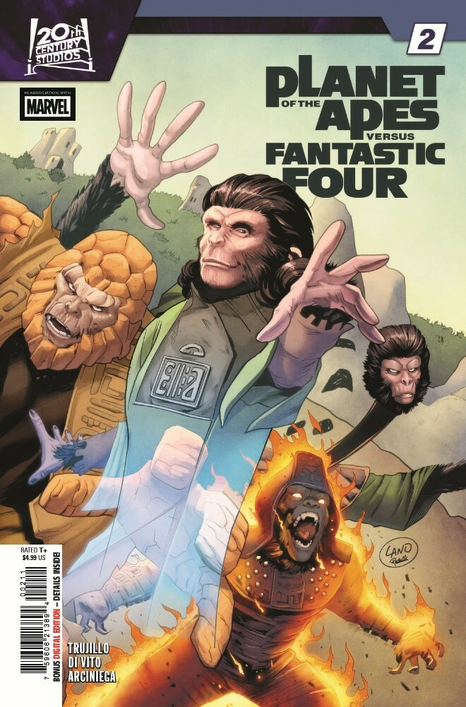 ComicList Previews - PLANET OF THE APES VS. FANTASTIC FOUR #2 (OF 4) thumbnail