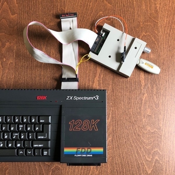 ZX Spectrum +3 with Gotek attached