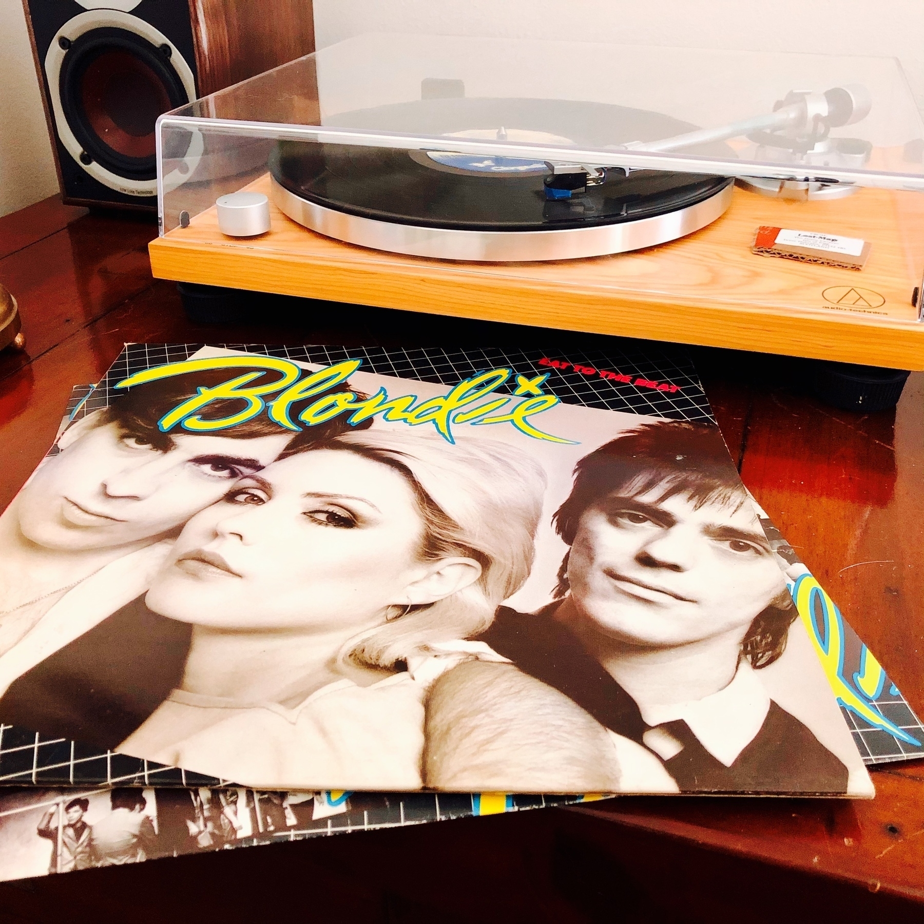 Blondie album Eat to the Beat on a record player