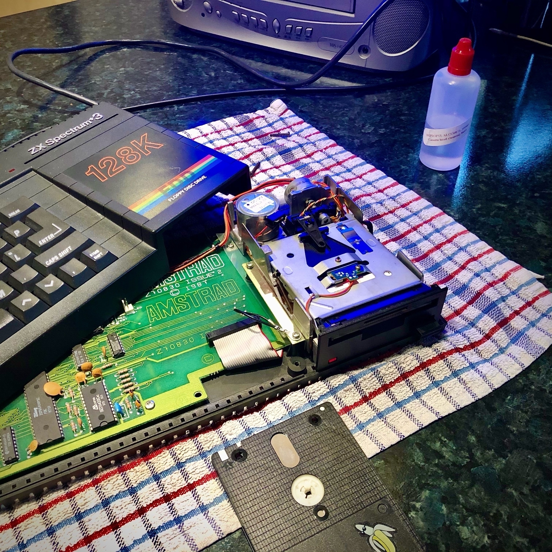 partially disassembled ZX Spectrum +3