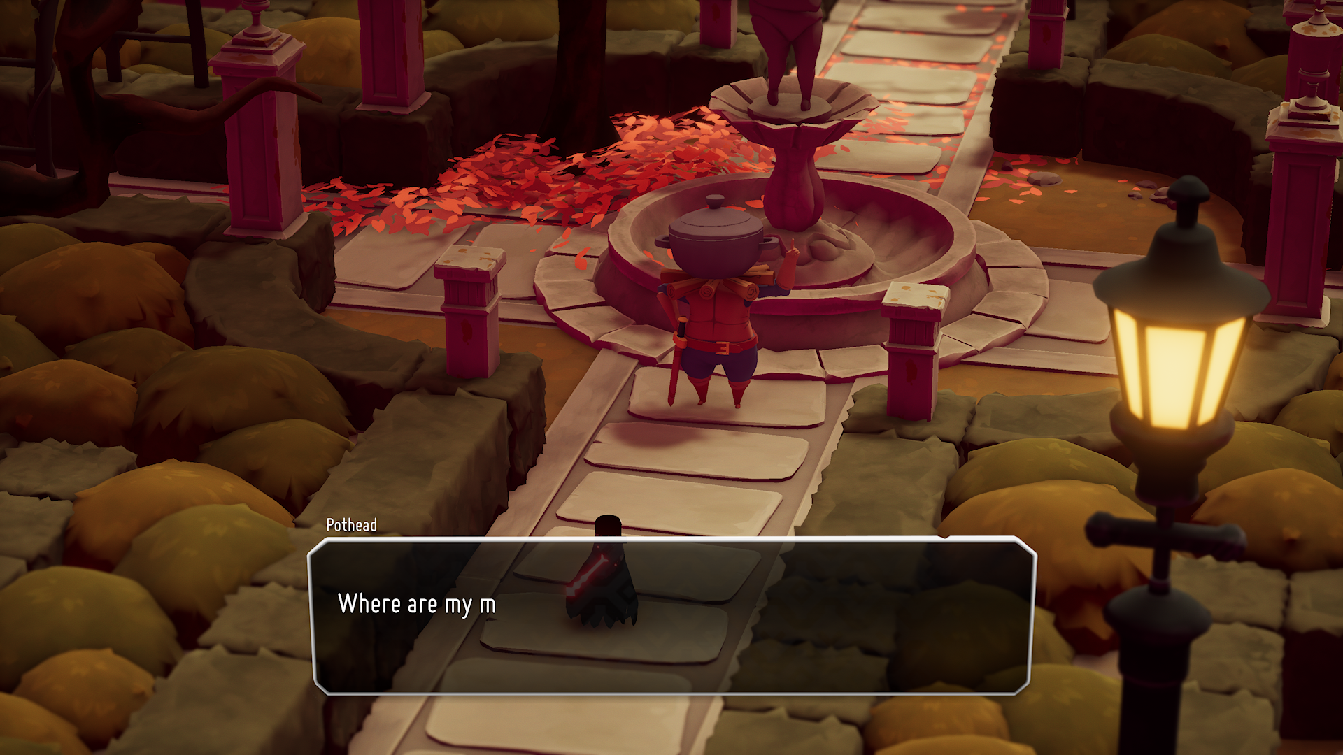 in-game screenshot of characters conversing