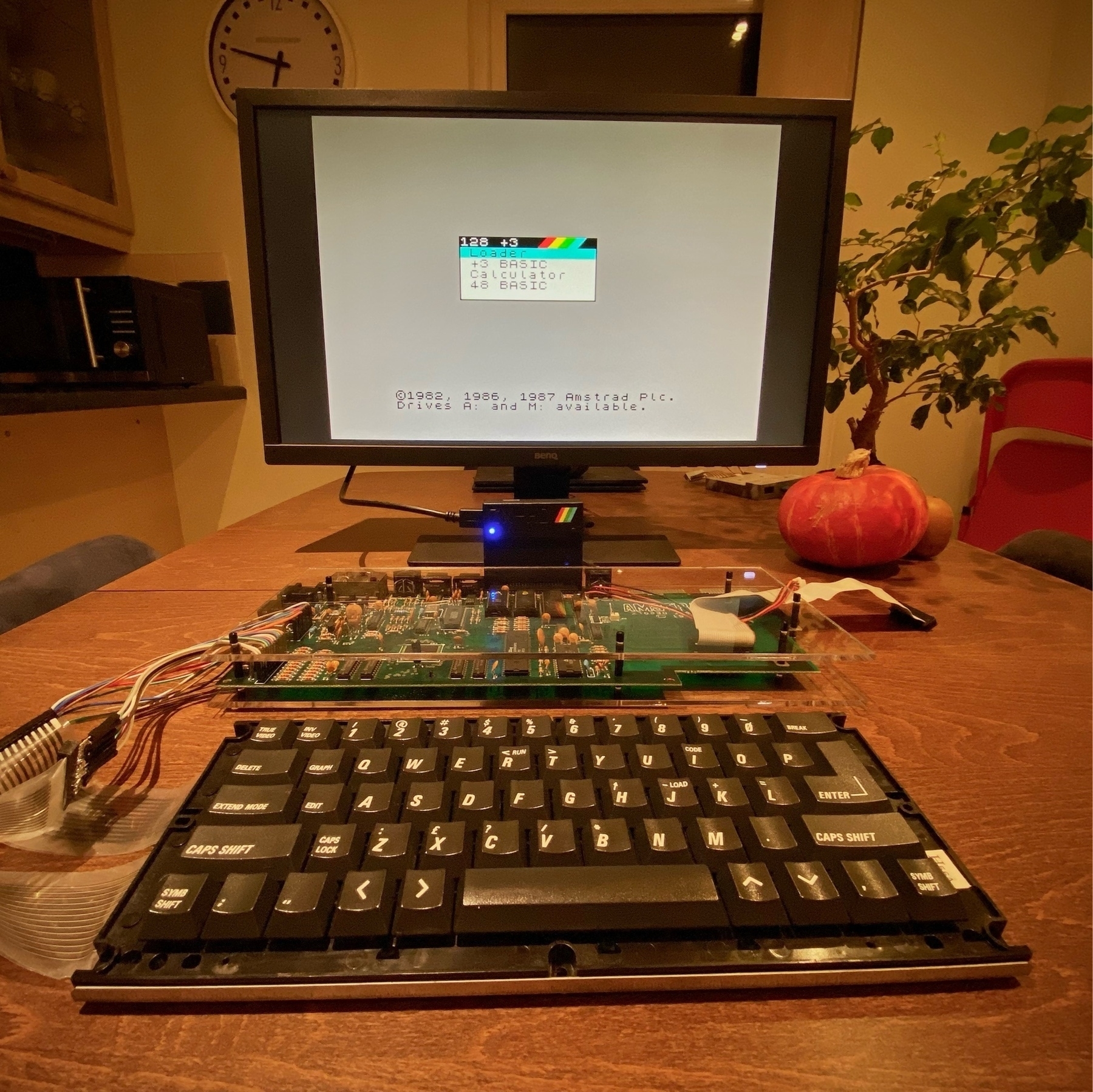 ZX Spectrum set up with screen and keyboard