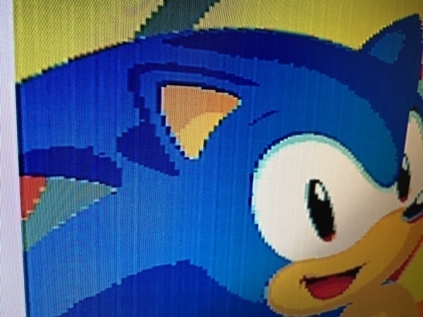another close-up of Sonic, this time without the issues