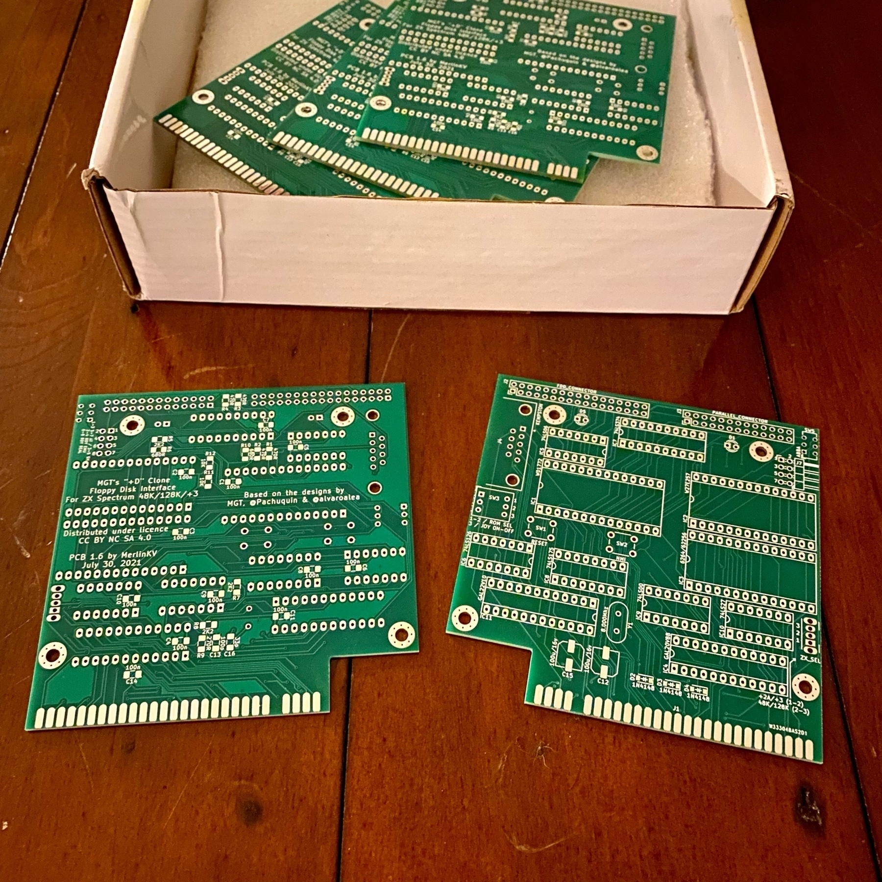 several band new unpopulated circuit boards