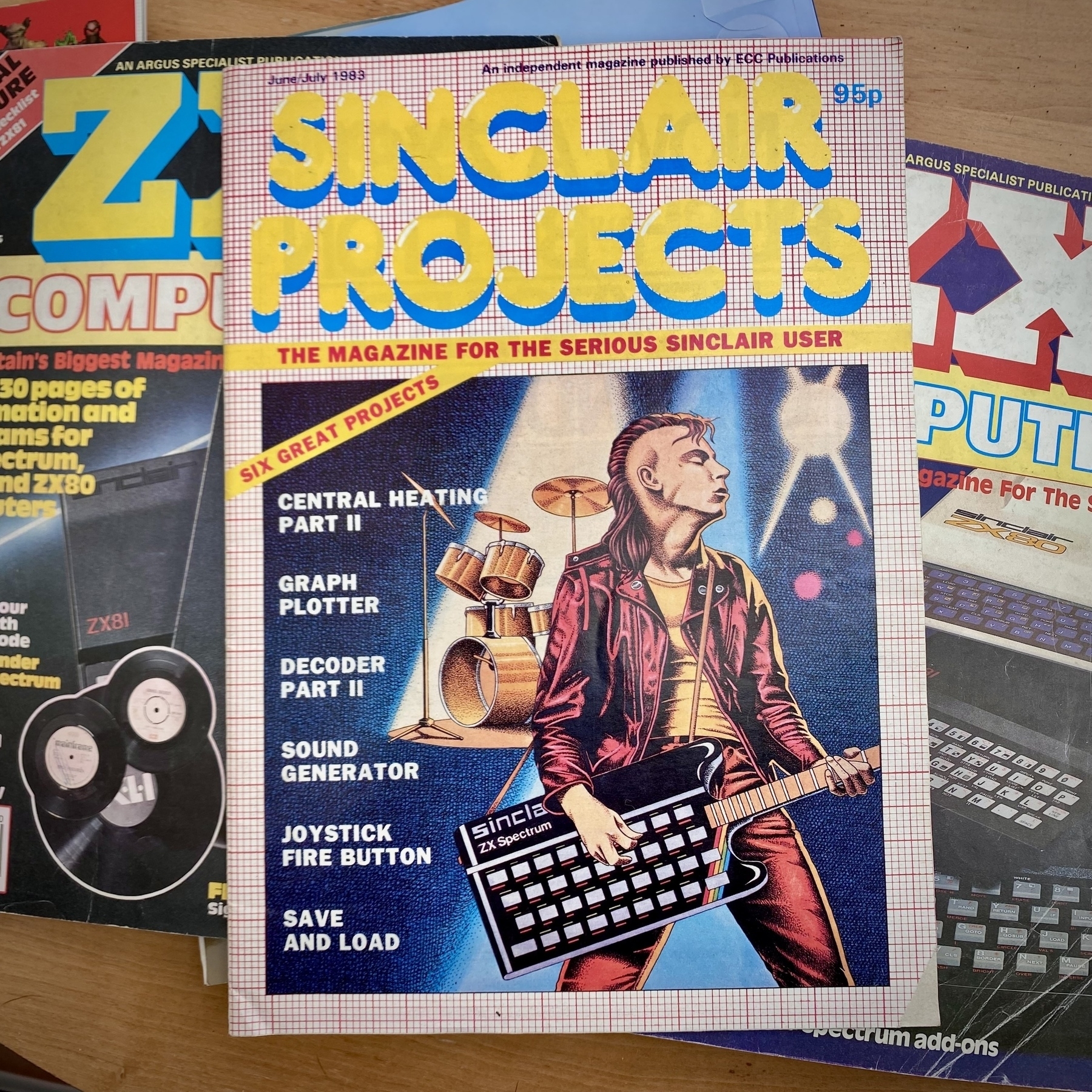 &10;June/July 1983&10;An independent magazine published by ECC Publications&10;SINCLAIR PROJECTS&10;&10;&10;THE MAGAZINE FOR THE SERIOUS SINCLAIR USER&10;&10;&10;SIX GREAT PROJECTS&10;CENTRAL HEATING PART II&10;GRAPH PLOTTER&10;DECODER PART II&10;SOUND GENERATOR&10;JOYSTICK FIRE BUTTON&10;SAVE AND LOAD&10;