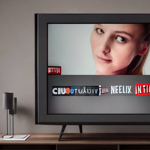 diffusion bee generated image of a TV with Netflix