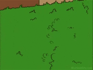 Auto-generated description: Reverse Homer appears out of the same bush.