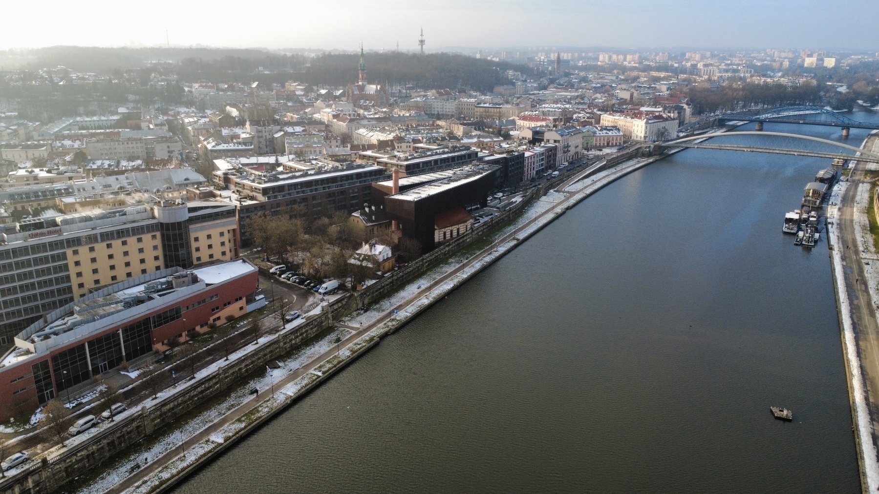 Krakow Podgórze from the river. 