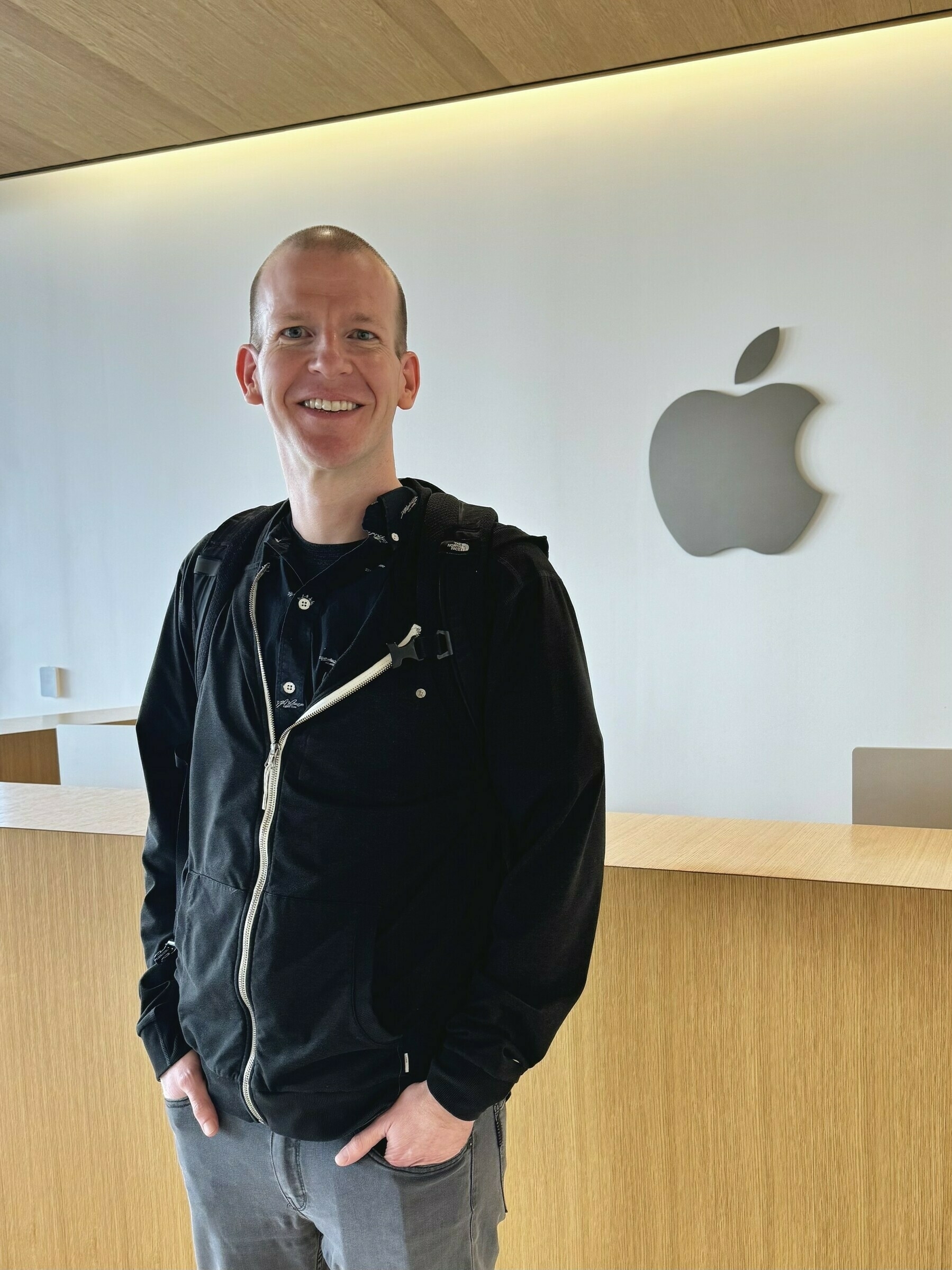 Brandon in the lobby of the Apple campus in Austin, TX