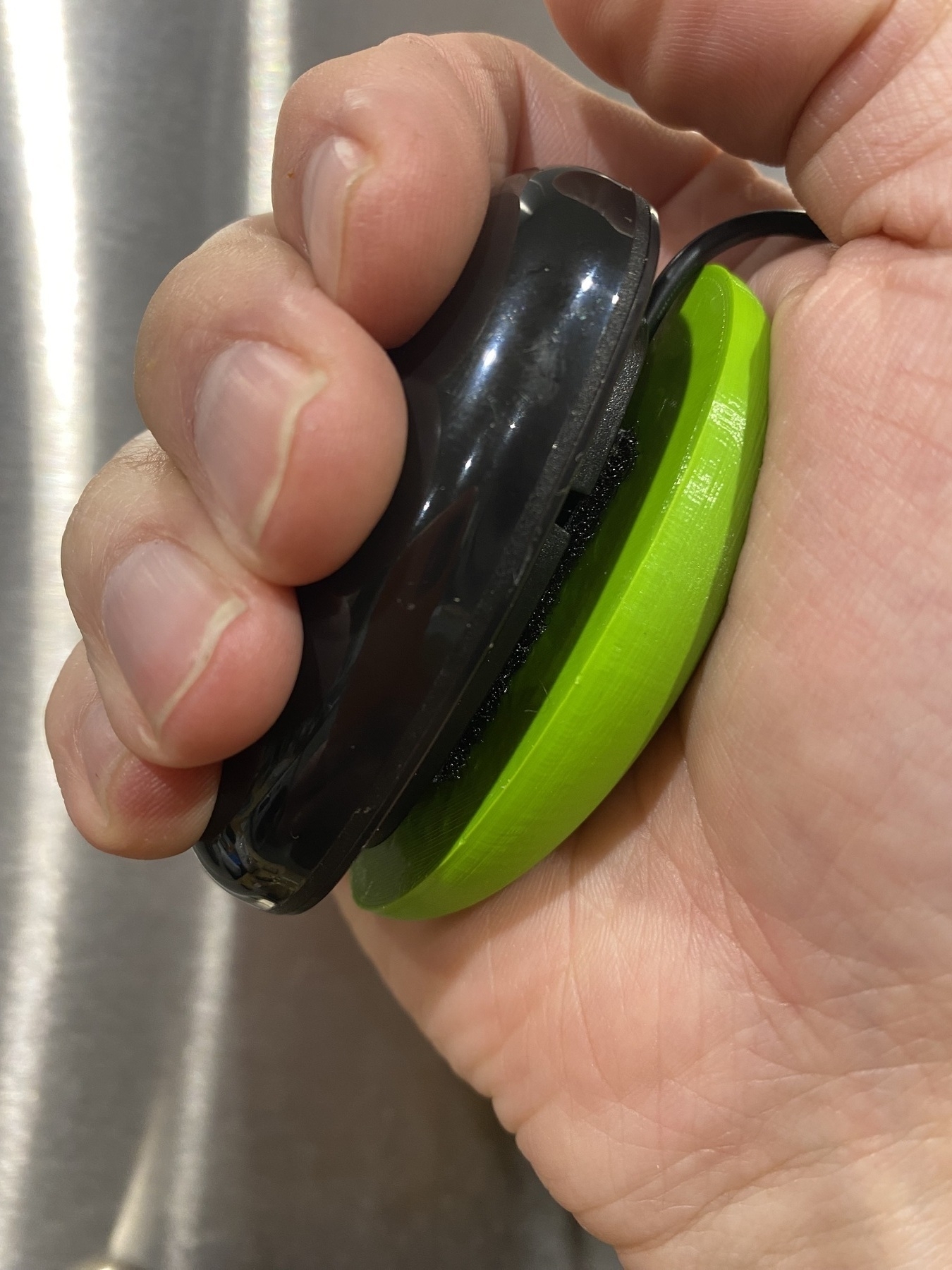Picture of egg switch in the hand with 