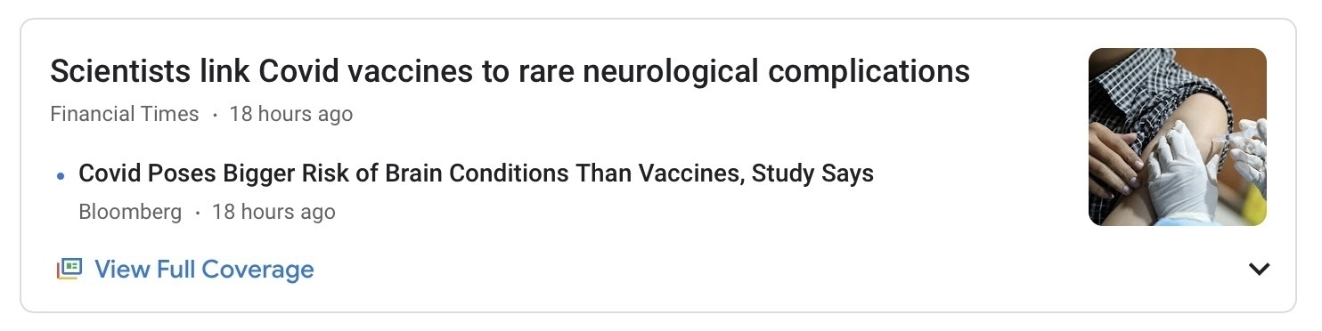 A description of a nature medicine article from Google news. 