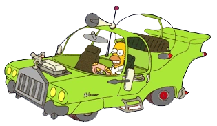 Homer Simpson's monstrosity of a car, "The Homer" — a famously over-engineered design