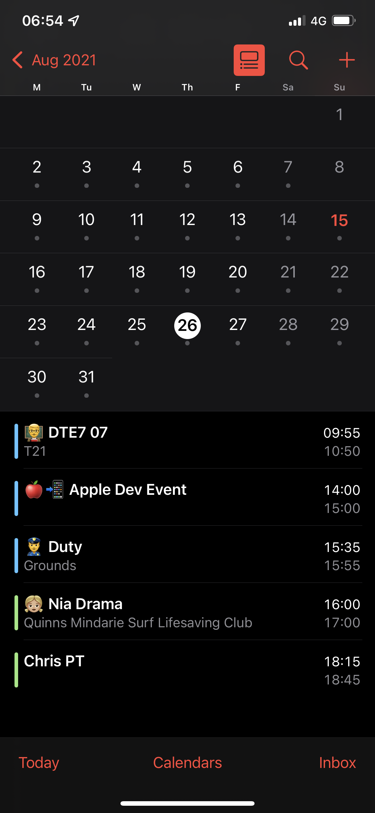 Using emoji in calendar event names