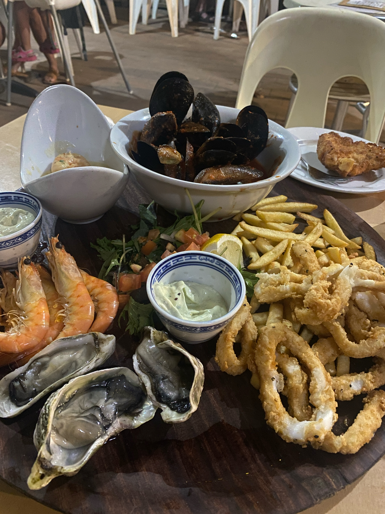 A rewarding seafood platter
