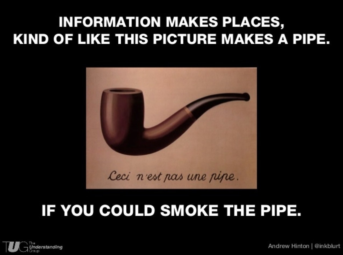 A framed image of a pipe with the caption 