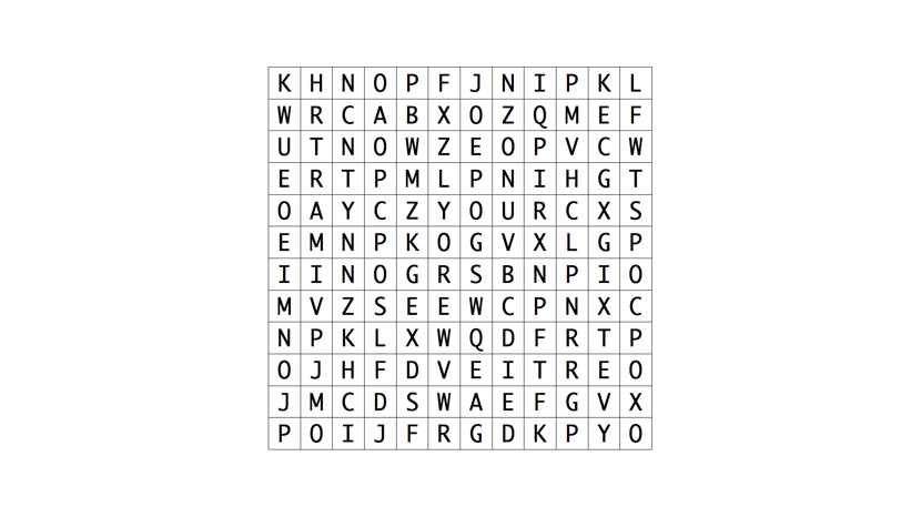 Auto-generated description: A word search puzzle features a grid with letters arranged to form hidden words in various directions.