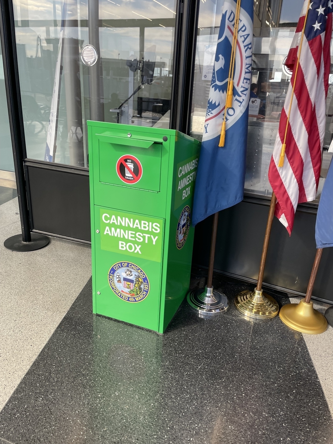 Cannabis amnesty box at O’Hare International Airport