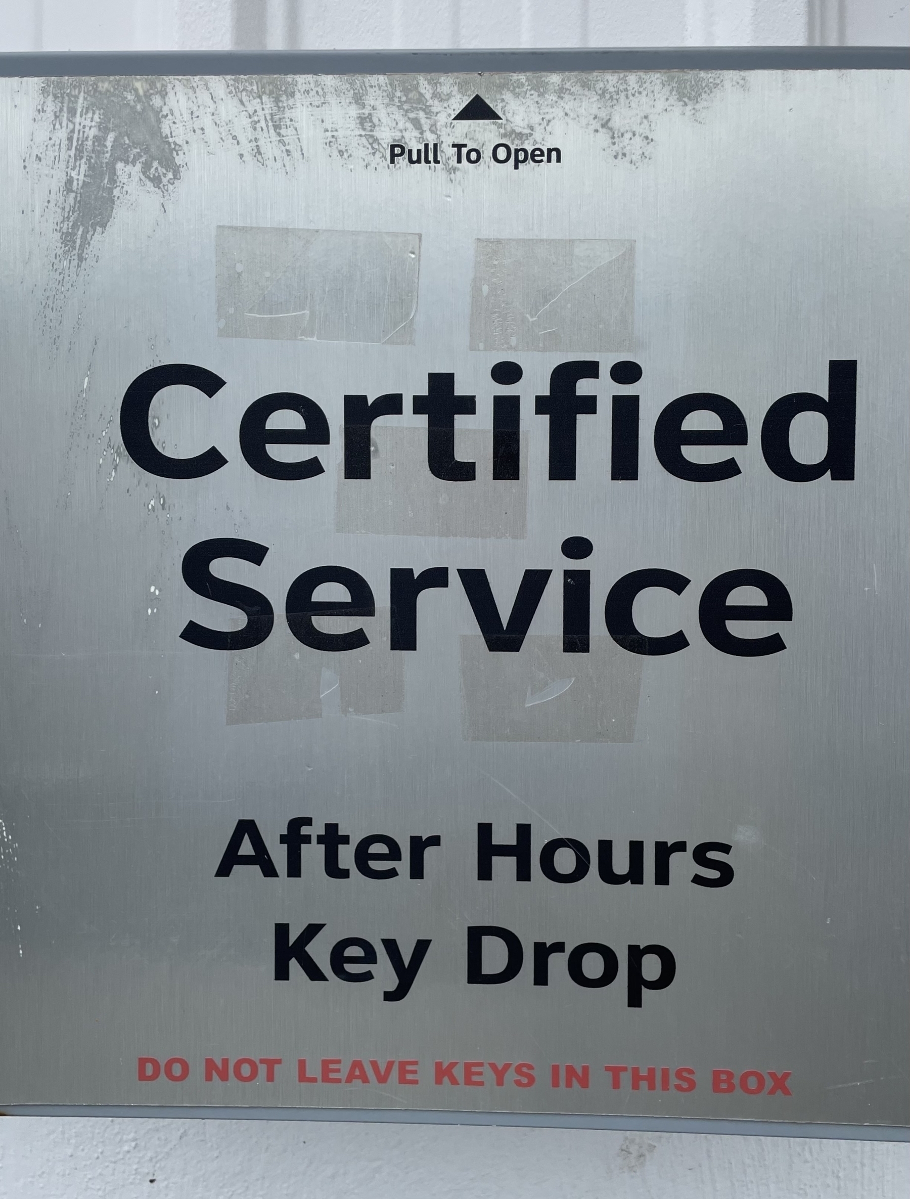 Key drop box at Kia in Keene, NH