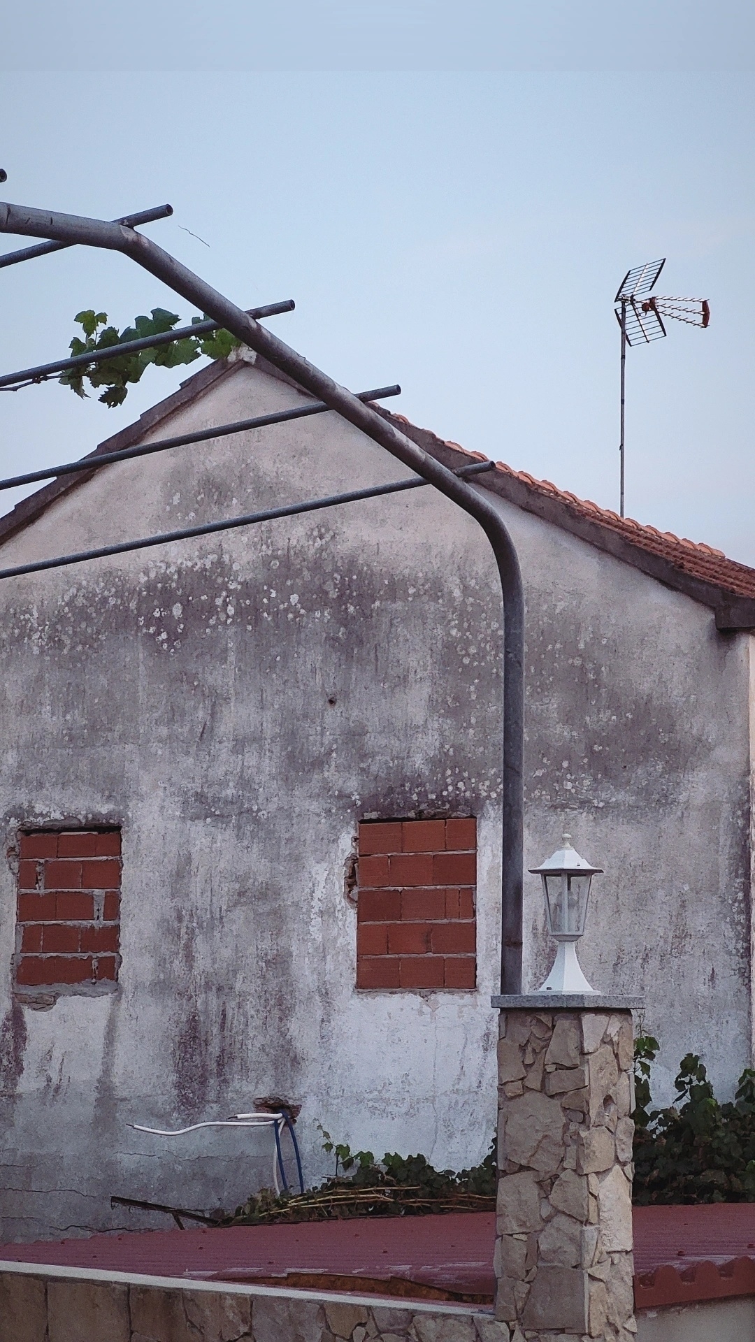 Closed house at dusk 