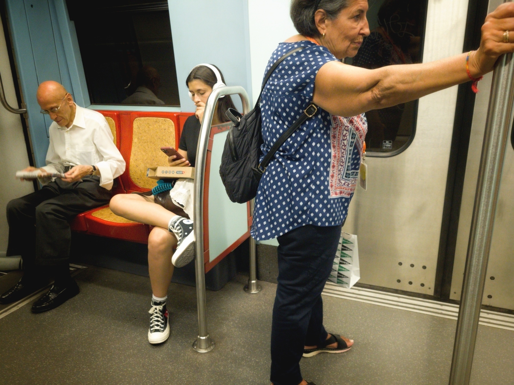 People in subway train 
