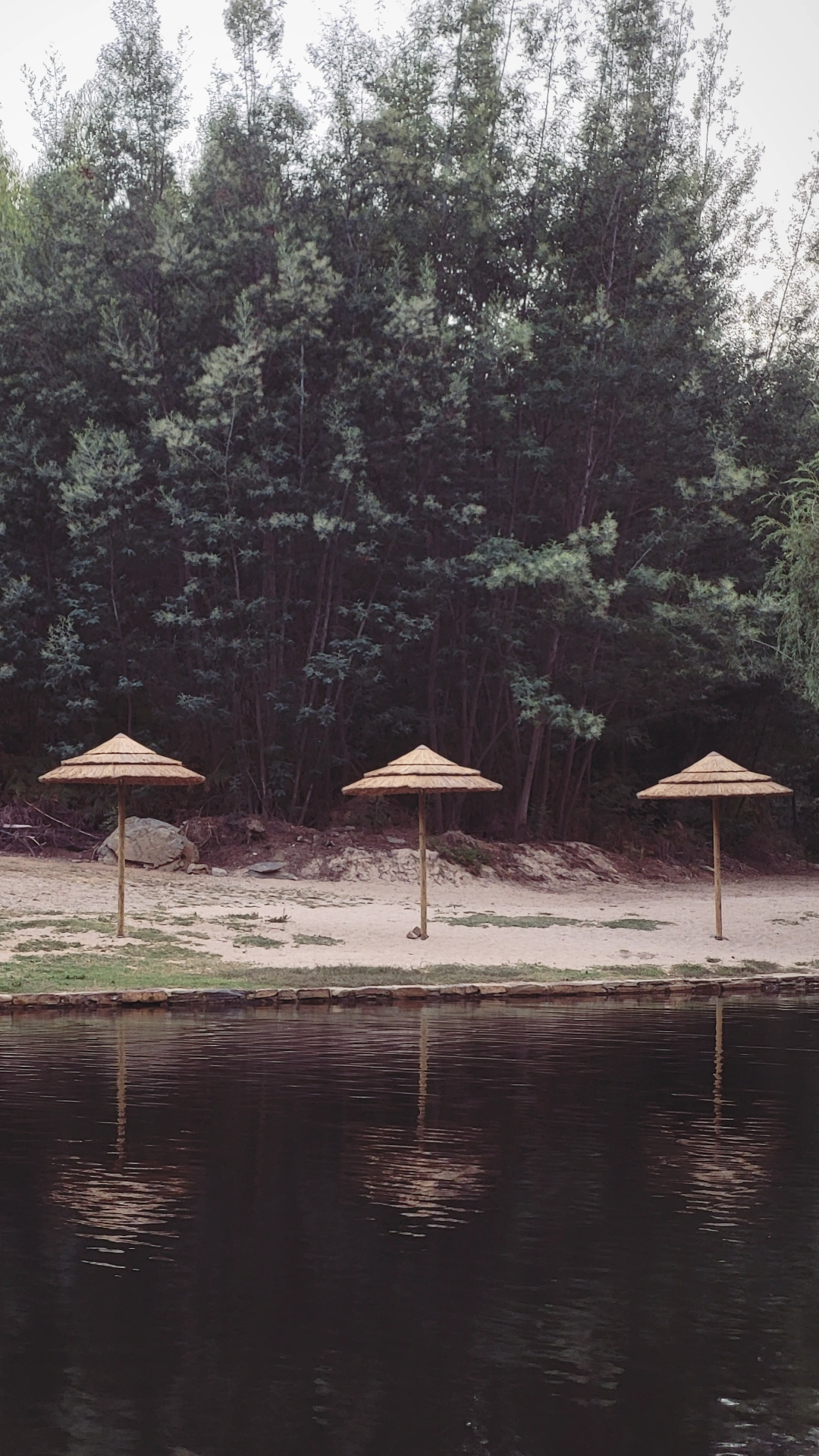 Empty river beach 